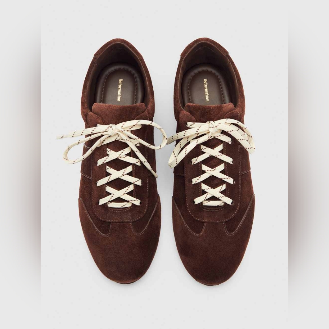Terra Sneaker Espresso Suede Reformation